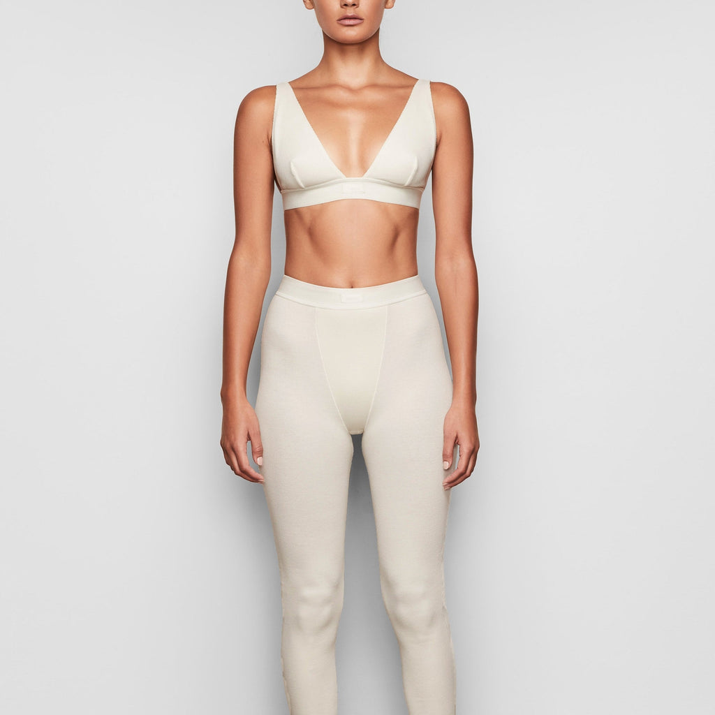 COTTON RIB LEGGING | BONE