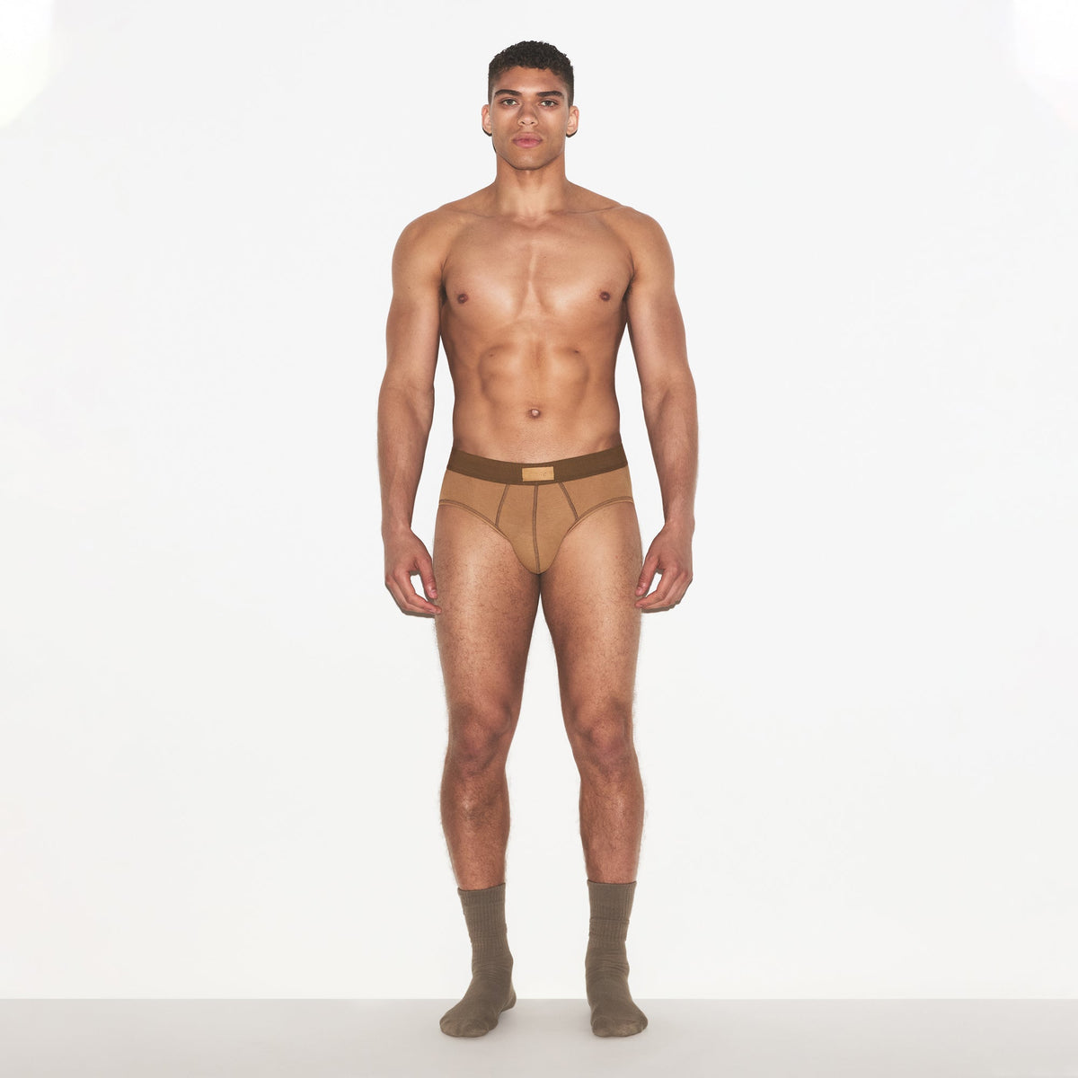 SKIMS COTTON MENS BRIEF | RUSSET
