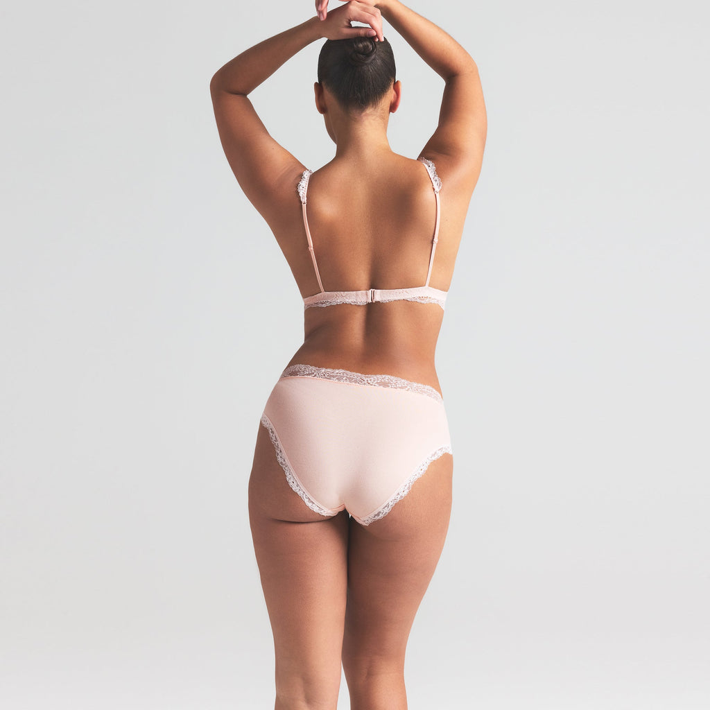 COTTON JERSEY LACE BRIEF | PRIMROSE