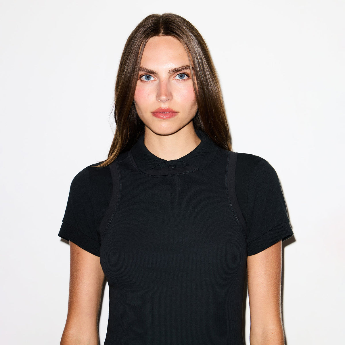 COTTON RIB TANK DRESS | SOOT