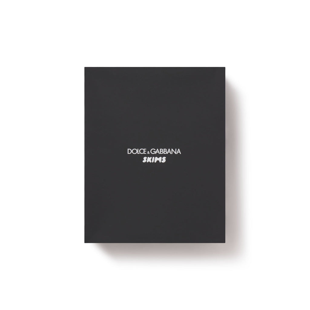 DOLCE&GABBANA X SKIMS COTTON JERSEY BOXER | ONYX