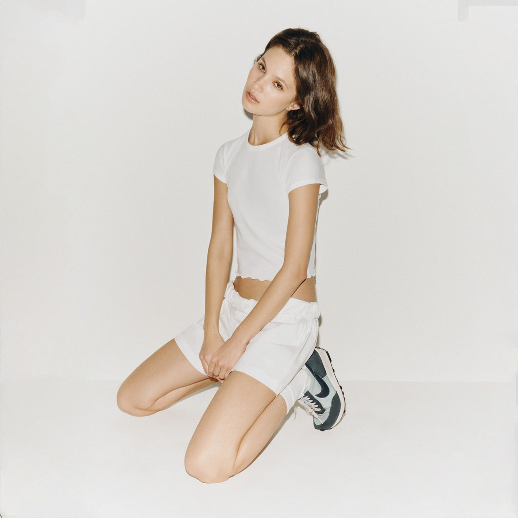 COTTON POPLIN BOXER | SNOW