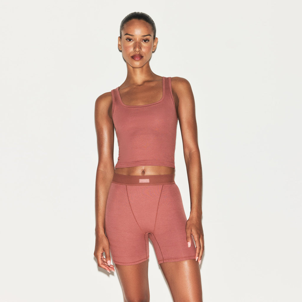 COTTON RIB BOXER | REDWOOD
