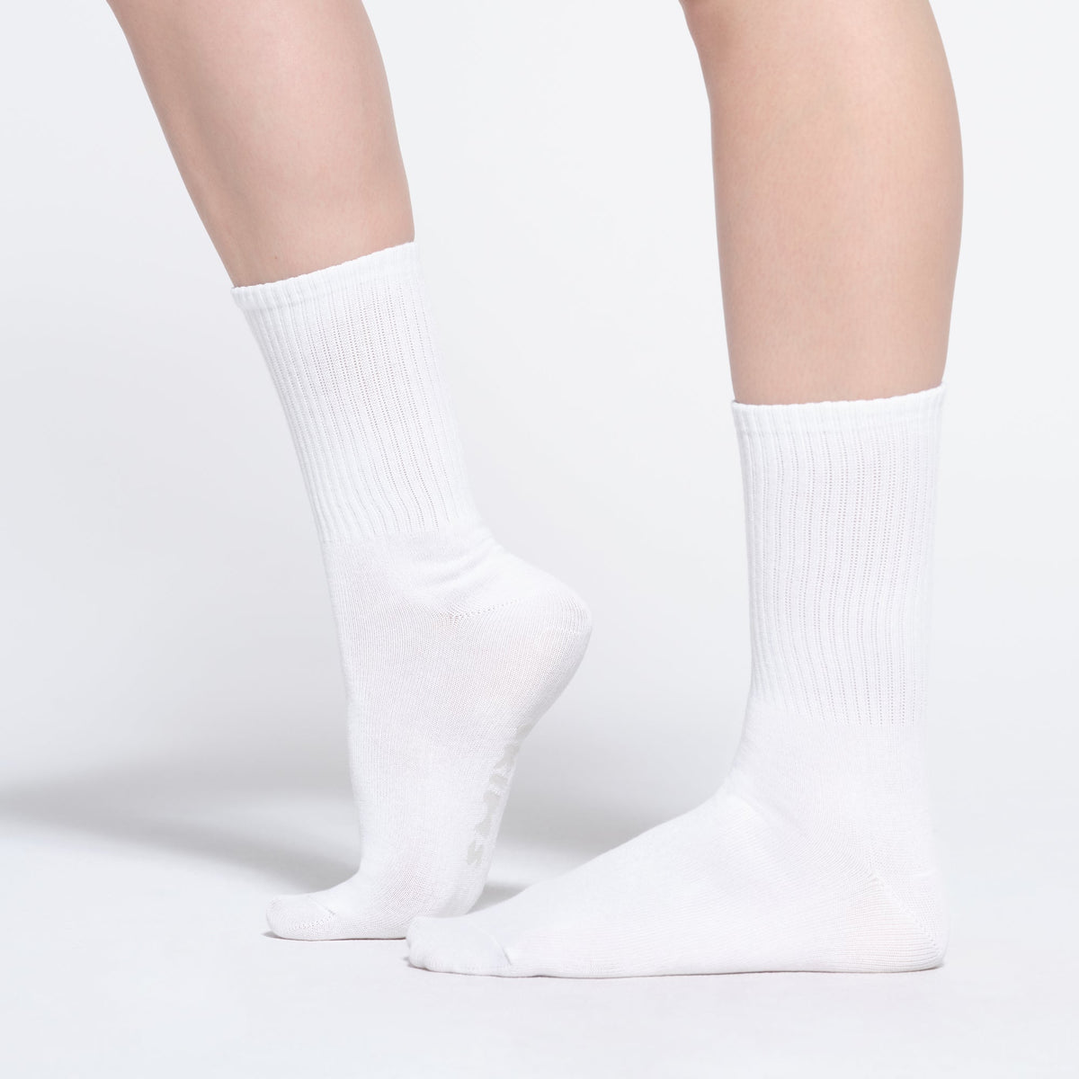 RIBBED CREW SOCK | SNOW
