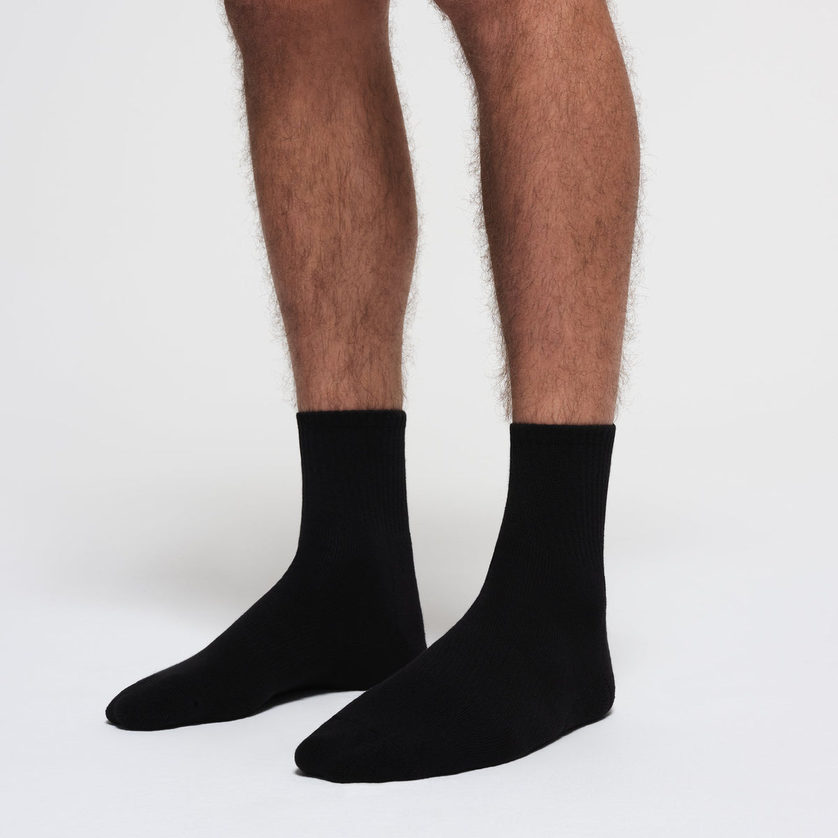 MENS QUARTER CREW SOCK 3-PACK | ONYX