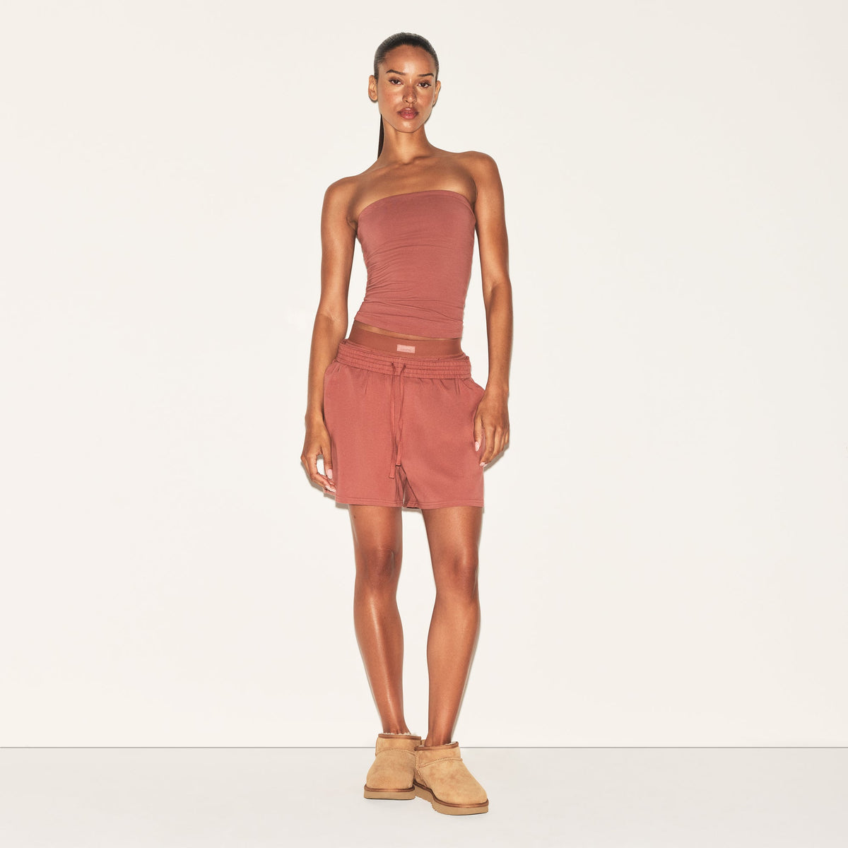 COTTON JERSEY CLASSIC SHORT | REDWOOD