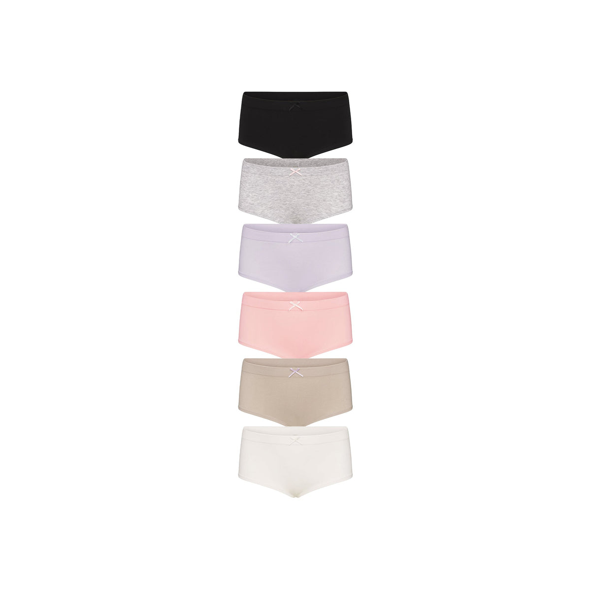 COTTON SEAMLESS JUNIORS BRIEF 6-PACK | BALLET WIND MULTI