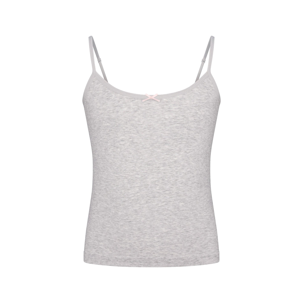 COTTON SEAMLESS JUNIORS CAMI 2-PACK | LIGHT HEATHER GREY AND SOOT