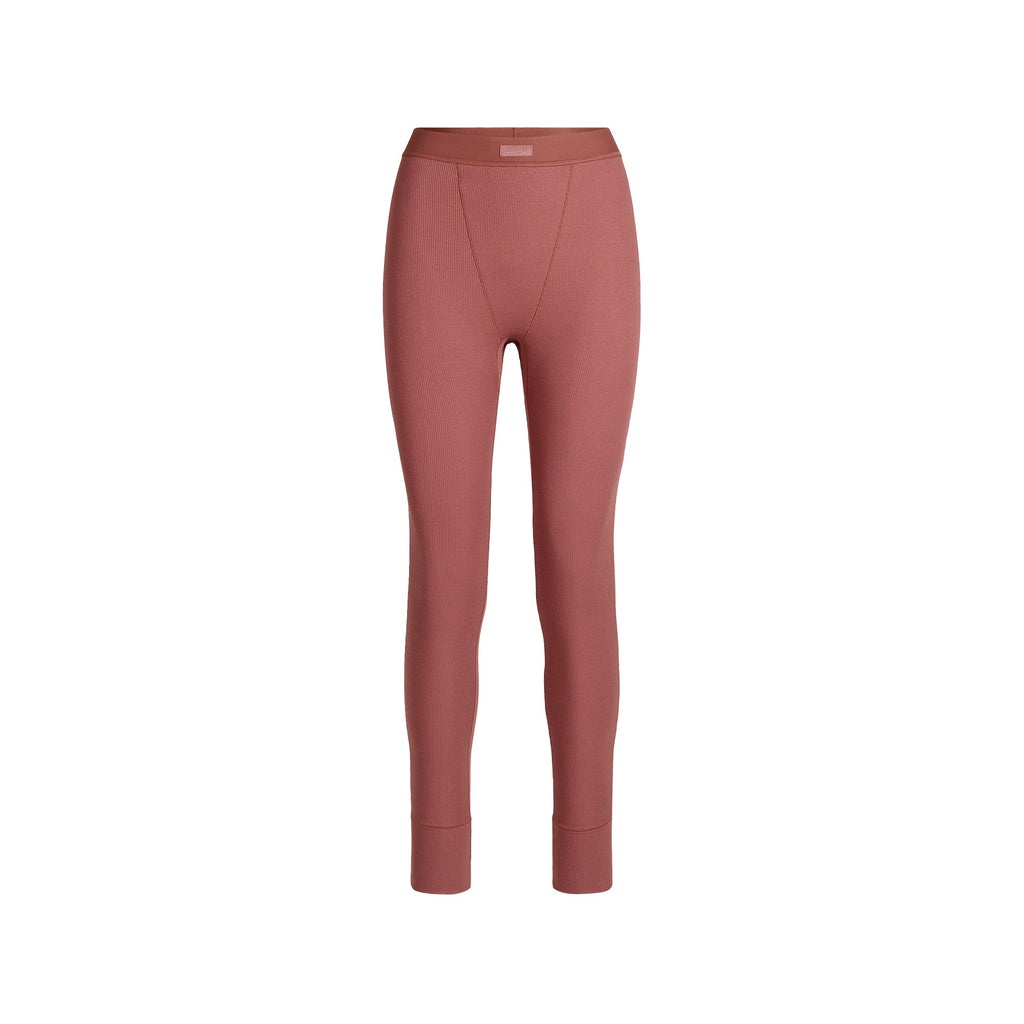 COTTON RIB LEGGING | REDWOOD