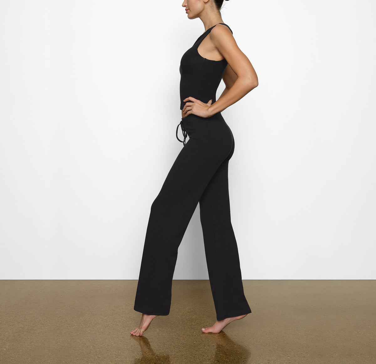 COTTON JERSEY STRAIGHT LEG PANT | SOOT