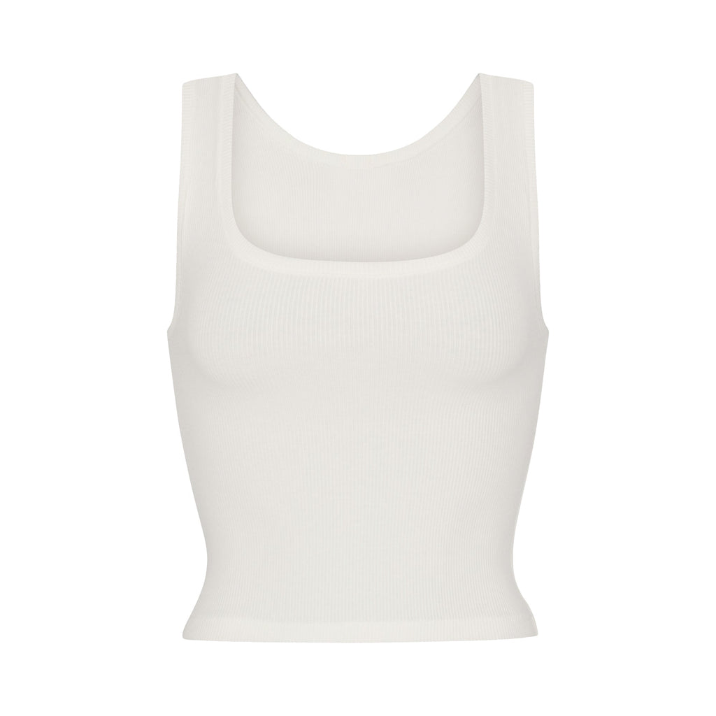 COTTON RIB TANK | MARBLE