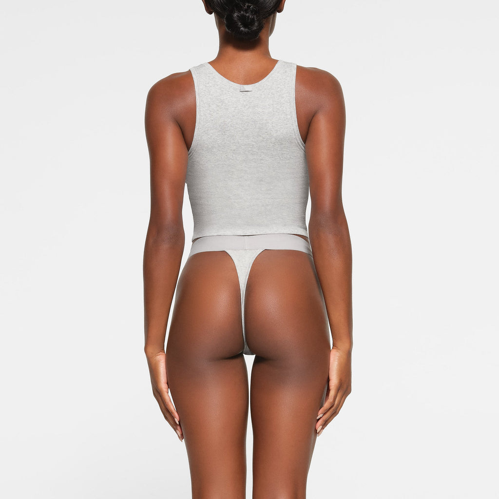 COTTON RIB TANK | LIGHT HEATHER GREY