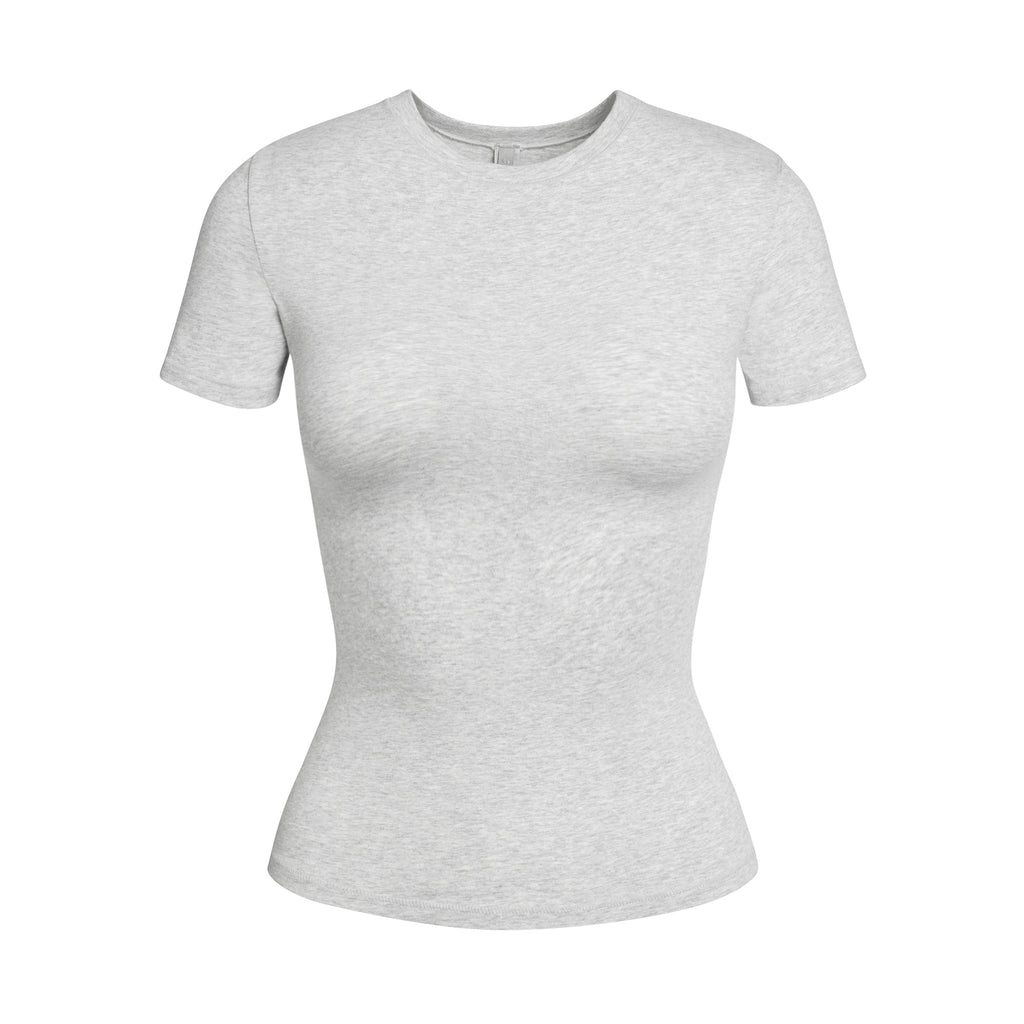 COTTON JERSEY T-SHIRT | LIGHT HEATHER GREY