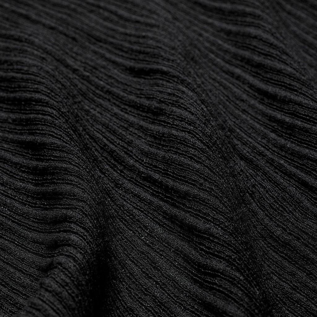 SHEER KNIT FOLDOVER LONG SKIRT | ONYX