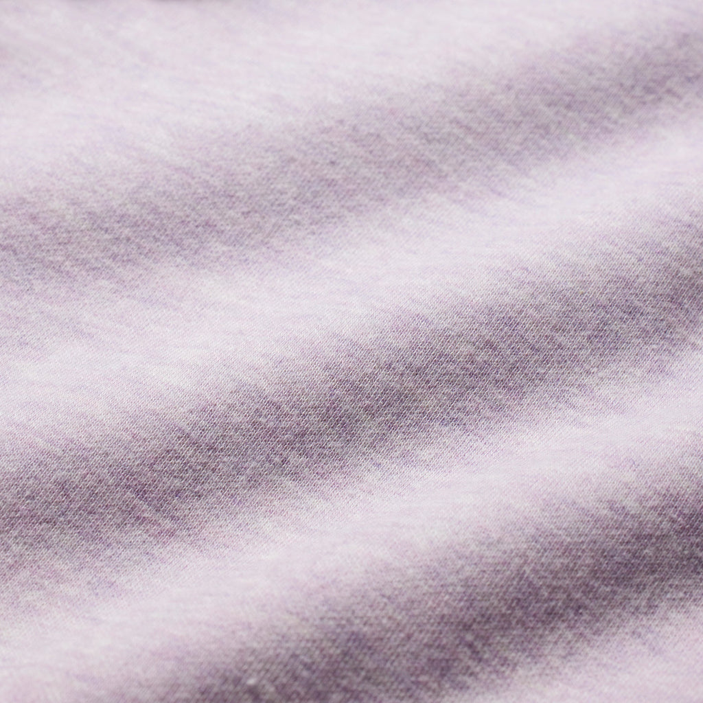 COTTON FLEECE CROPPED ZIP UP HOODIE | PURPLE HEATHER
