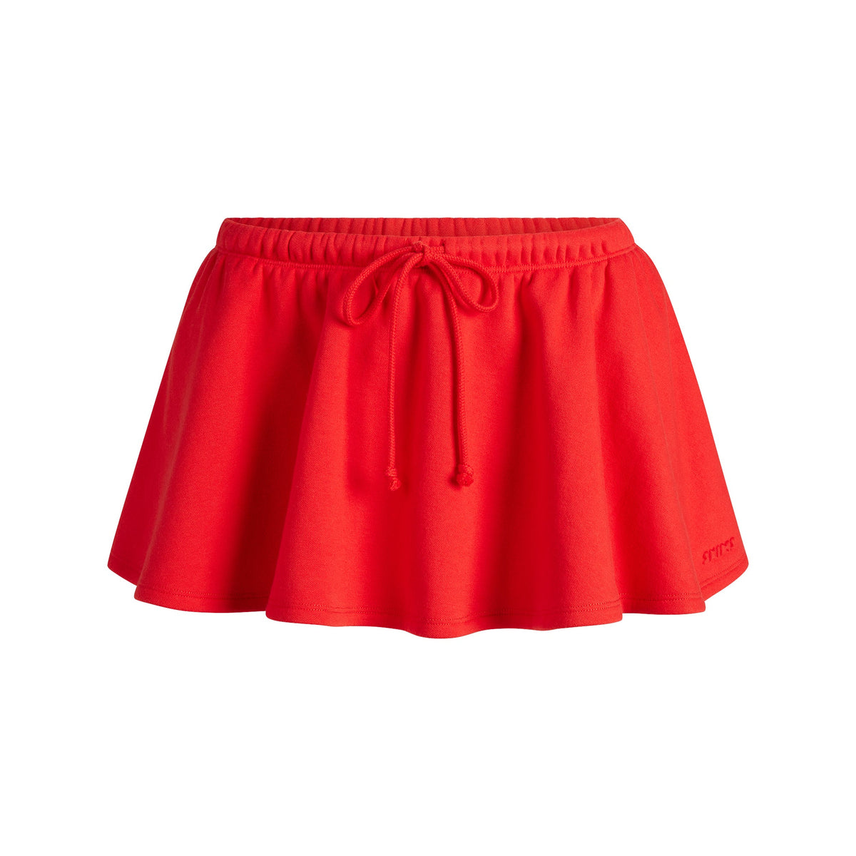 COTTON FLEECE MICRO SKIRT | RUBY