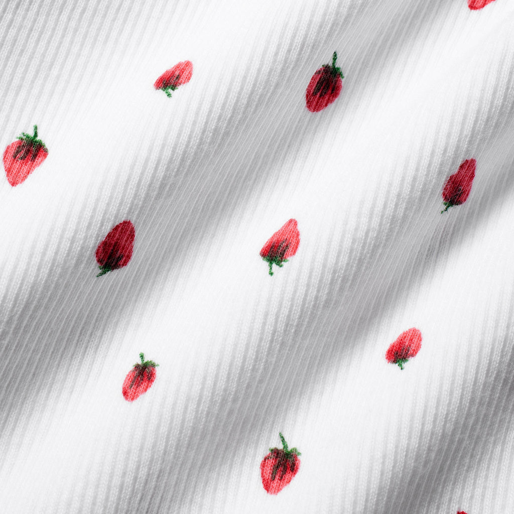 COTTON RIB BOXER | SNOW STRAWBERRY PRINT