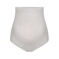 COTTON JERSEY MATERNITY HIGH-WAISTED BRIEF | LIGHT HEATHER GREY