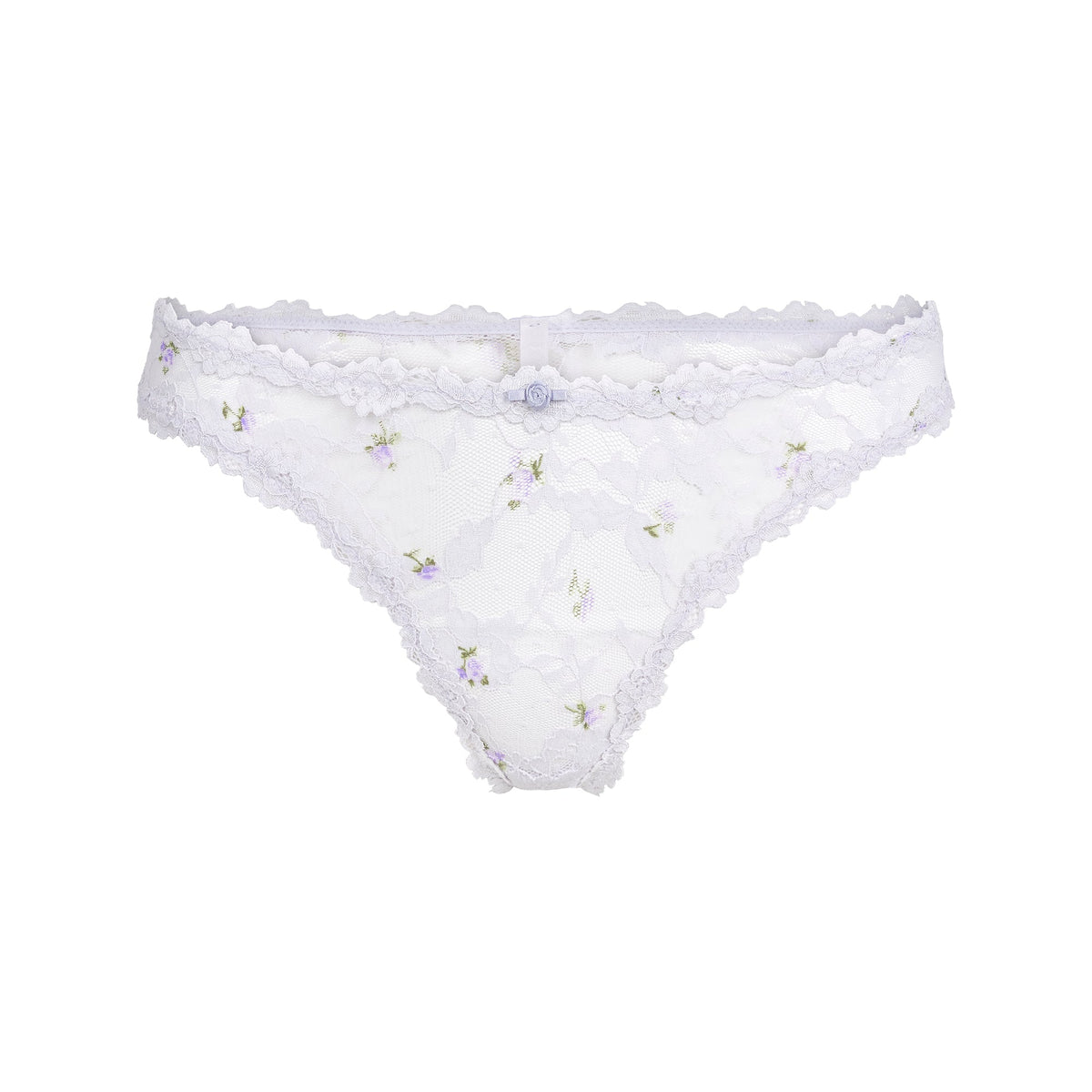 STRETCH LACE DIPPED THONG | WIND ROSEBUD PRINT