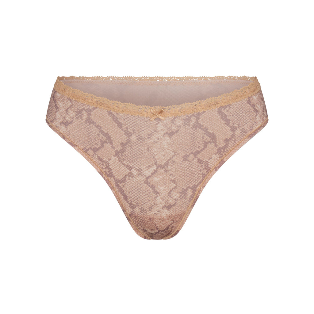 FITS EVERYBODY LACE DIPPED THONG 4-PACK | JASPER SNAKE MULTI