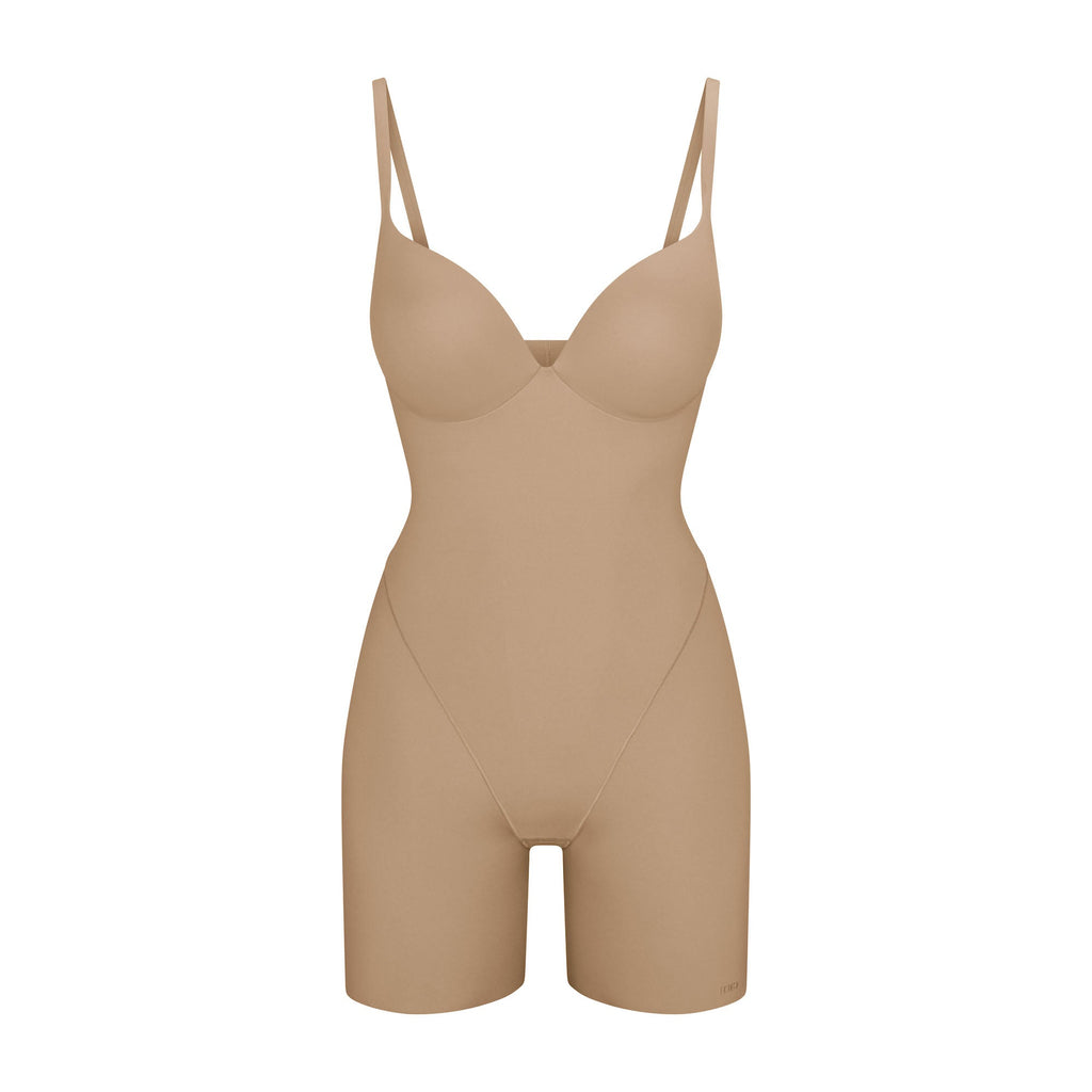SKIMS ULTIMATE BODY PUSH-UP BUTT ENHANCING PADDED MID THIGH BODYSUIT | CLAY