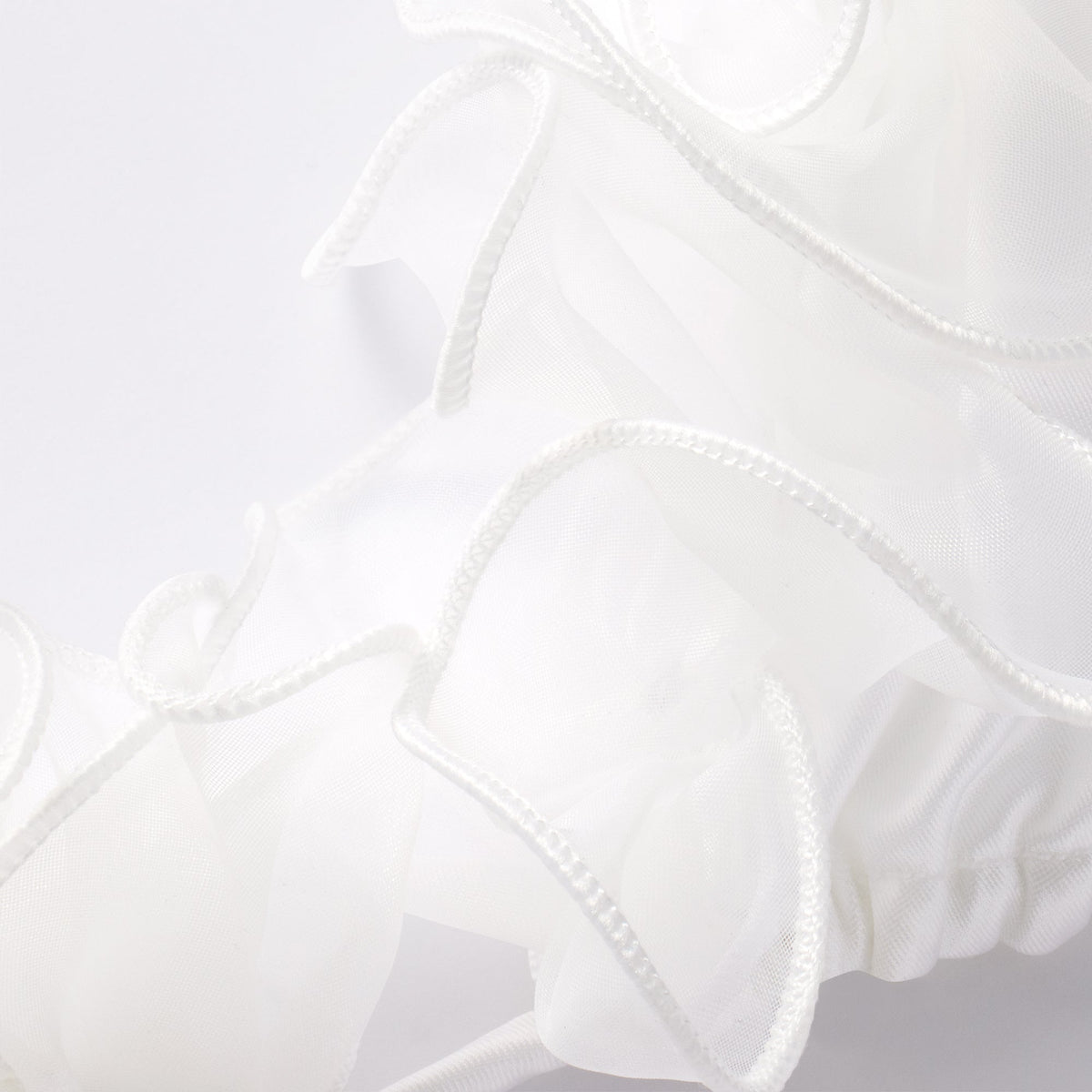 BRIDAL SWIM RUFFLE TRIANGLE BIKINI TOP | SNOW