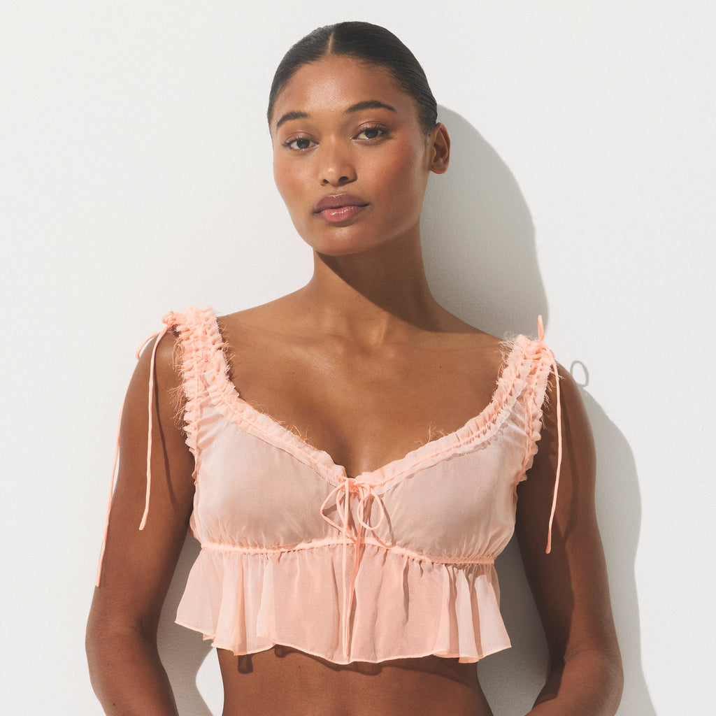 SKIMS ROMANCE BABYDOLL AND SHORT SET | PRIMROSE