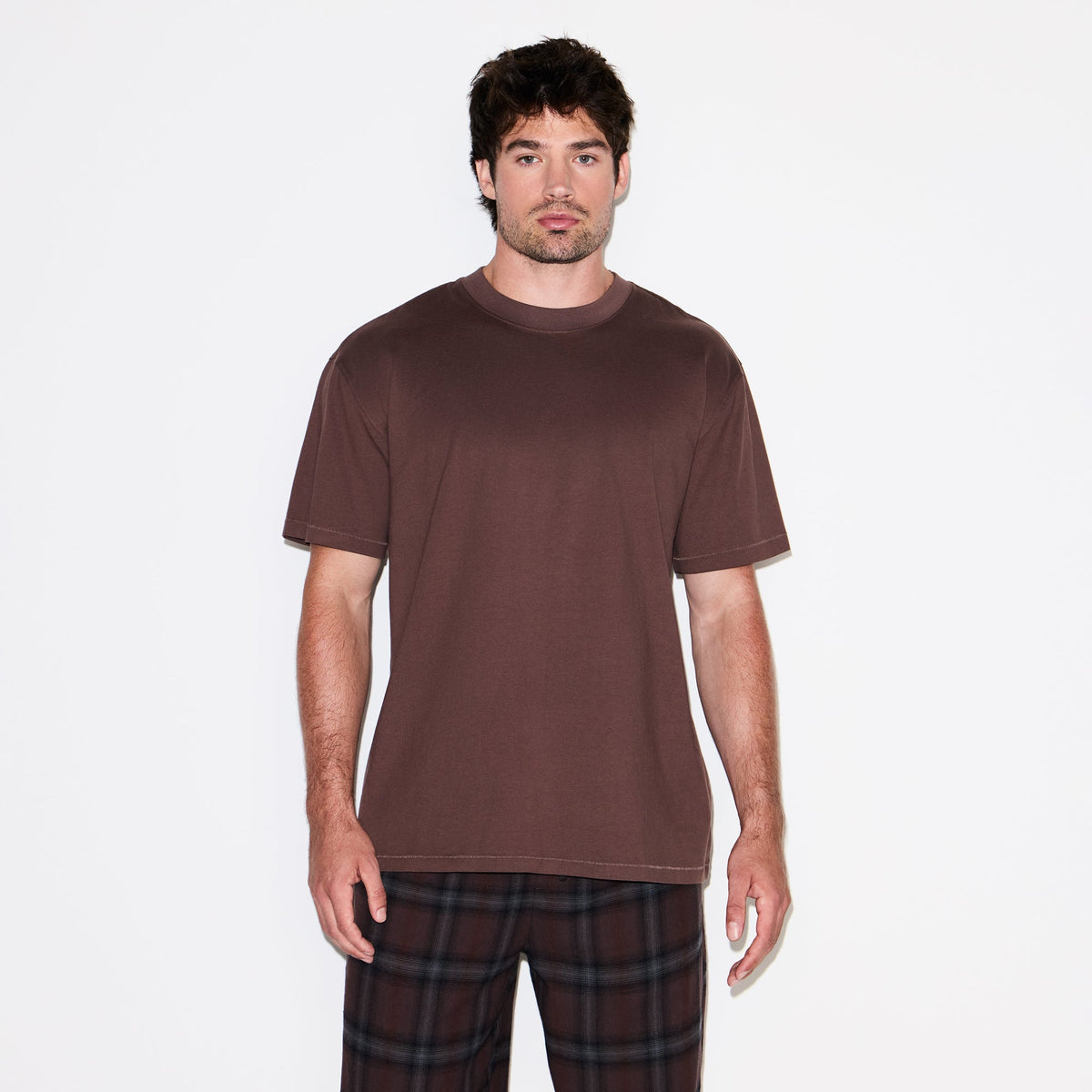 HEAVYWEIGHT COTTON MENS RELAXED T-SHIRT | DARK AMETHYST